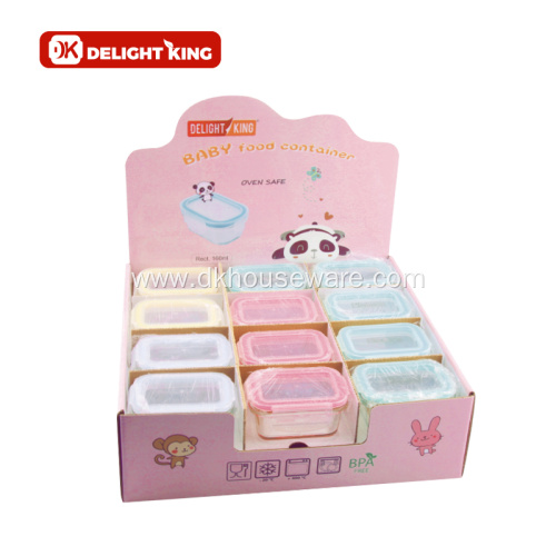Glass Baby Food Container Set for Kids